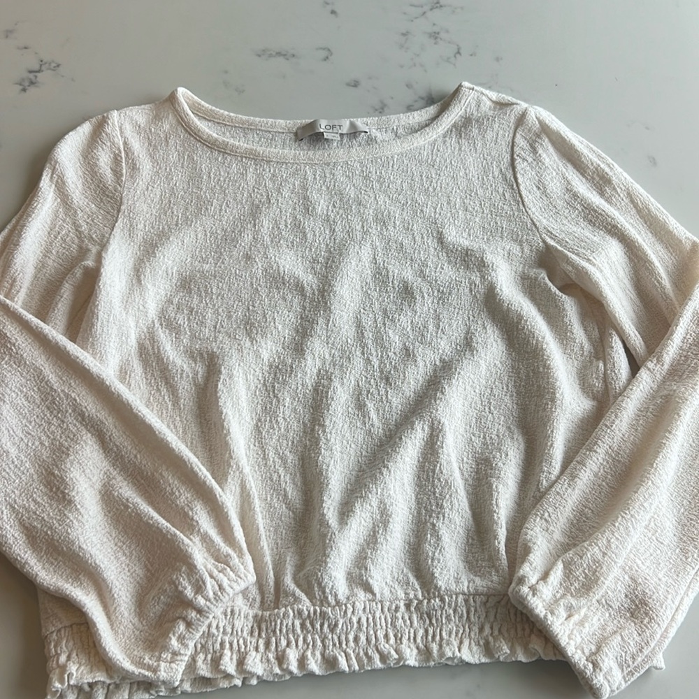 LOFT Gauze Cinched Top
